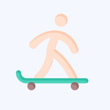 Simge Patinaj Kurulu. Macera sembolüyle ilgili. Düz stil. dizayn edilebilir