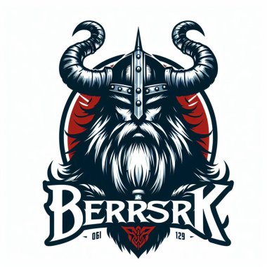 Ilustracin vectorial de un feroz guerrero vikingo berserker en un estilo pegatina audaz. Perfecta para postales, emblemas, branding, logotipos y diseos de camisetas. Este archivo EPS10 de alta calidad es ideal para uso digital e impreso  clipart