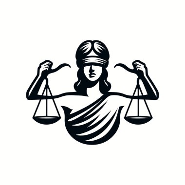 Beyaz arkaplan üzerindeki Femida logosu beyaz arkaplan tasarım vektörü üzerindeki logo amblemi simgelemesi en az siyah clipart grafikleri 10 t-shirt yazdırır