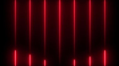 Siyah arkaplanda soyut neon çizgi simgesi parlayan çizgi ışık efekti simgesi. Neon ışıkları yanıp sönen çizgiler hareket ediyor. Renkli neon çizgileri arka planda hareket ediyor..