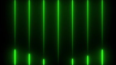 Siyah arkaplanda soyut neon çizgi simgesi parlayan çizgi ışık efekti simgesi. Neon ışıkları yanıp sönen çizgiler hareket ediyor. Renkli neon çizgileri arka planda hareket ediyor..