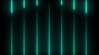 Siyah arkaplanda soyut neon çizgi simgesi parlayan çizgi ışık efekti simgesi. Neon ışıkları yanıp sönen çizgiler hareket ediyor. Renkli neon çizgileri arka planda hareket ediyor..