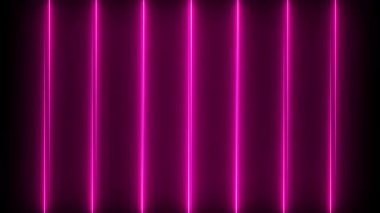 Siyah arkaplanda soyut neon çizgi simgesi parlayan çizgi ışık efekti simgesi. Neon ışıkları yanıp sönen çizgiler hareket ediyor. Renkli neon çizgileri arka planda hareket ediyor..