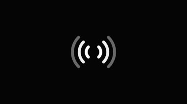 Wifi sıcak nokta sembol sinyalinin animasyonu. Kablosuz animasyon, alarm, yayın, hava, zaman çizelgenizi sürükleyin ve bırakın..