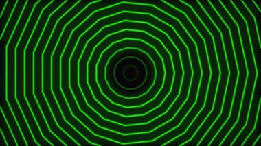 Soyut yeşil neon daire arka planı. 3d oluşturma.