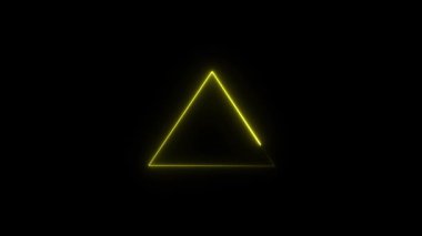 Neon üçgen şekil. 3 Boyutlu Hazırlama