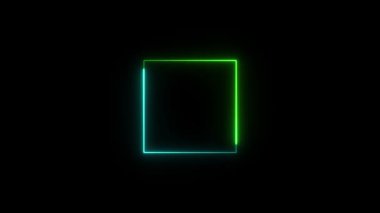 Siyah arkaplanda neon ışık çerçevesi