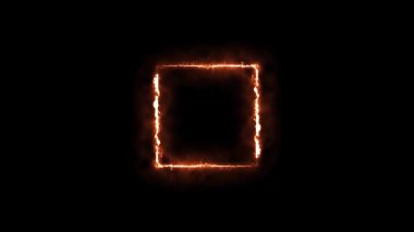 Koyu arkaplanda ateş alfabesinin harfi