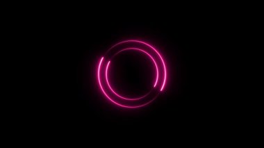 Siyah arkaplanda neon harfler