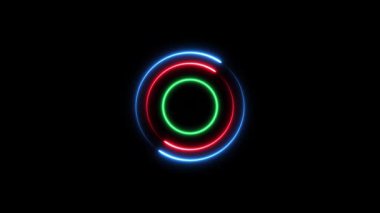 neon daire ışık arkaplanı