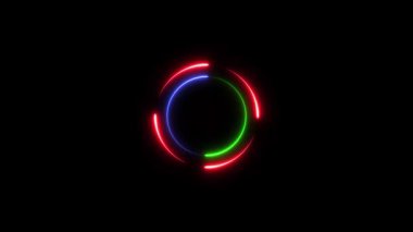 neon lights on the black background