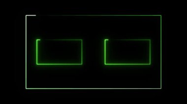 Parlayan neon dikdörtgen pankart. Neon parlayan kare çerçeve. vektör illüstrasyonu.