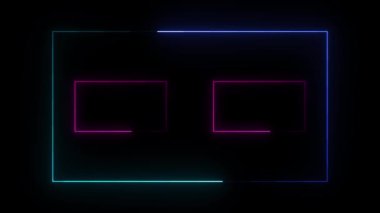 metin için alanı olan neon ışıklı pankart