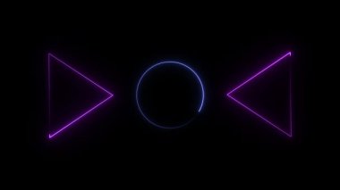soyut arkaplan, neon parlayan ışık, 3 boyutlu illüstrasyon.