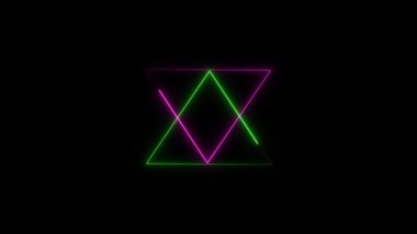 Üç boyutlu soyut neon ışıklı ışıklar. 3 boyutlu illüstrasyon. 3 d