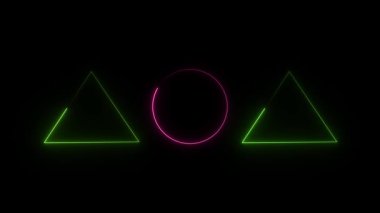 Neon alfabesi, harf uzayda.