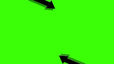 Siyah arkaplanı gösteren yeşil oklar