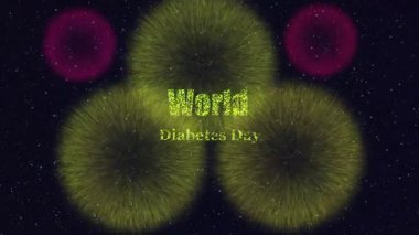 Dünya Diyabet Günü. Diyabet pankartı ve diyabet metni