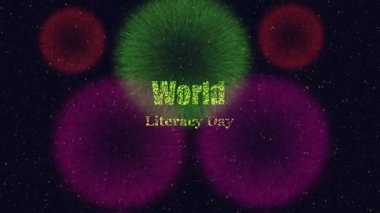 Dünya okuma yazma günü. renkli arkaplan