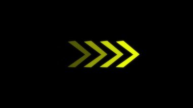 neon ışığı sarı ok