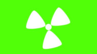 radyasyon düz simgesi, vektör çizim