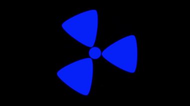 Tasarım için radyasyon mavi gradyan vektör simgesi