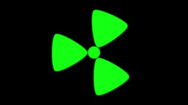 Radyasyon sembolü, düz simge, vektör illüstrasyonu