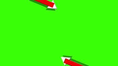 Ok işareti illüstrasyon. Düz stil gölge yolu ile kırmızı simge.