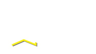 Ok işareti çizimi. Vektör. Beyaz arkaplanda sarı simge.