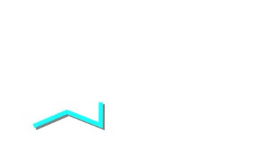 Beyaz arka planda yeşil oklar. 3d illüstrasyon