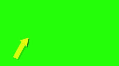 Siyah arkaplanda yeşil ok sembolü