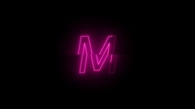 3 boyutlu neon rendelendirme yazı tipi 4 numaraya sahip