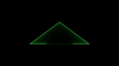 Yeşil üçgen şekil. soyut arkaplan.