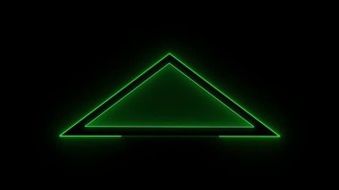 Üç boyutlu neon piramidin 3 boyutlu çizimi - açılar