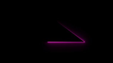 Parlak neon çizgileri olan soyut bir arkaplan. 3d oluşturma