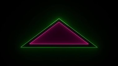 Siyah arkaplanda parlak bir ok işareti var. vektör illüstrasyonu