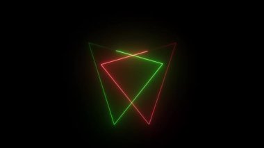 Karanlıkta yeşil üçgen.