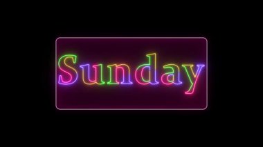 Neon çerçevedeki yazının neon işareti.