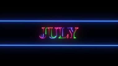 Temmuz 2018 neon ışığı, neon metin