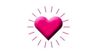 kalp vektör logosu çizim şablonu