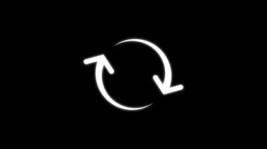 Siyah arkaplanda bir simge çizimi