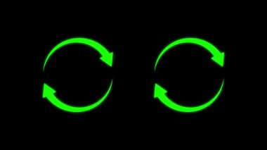 yeşil ve turuncu neon oklar