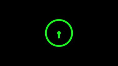 Yeşil alfabe harfinin neon ışıklı sembolü