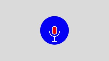 mikrofon simgesi, vektör illüstrasyonu