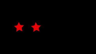 Beş yıldızlı simge logo tasarım şablonu çizimi