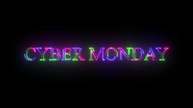 Siyah arkaplanda Pazartesi neon işareti