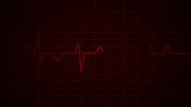 Siyah arkaplanda kardiyogram simgesi. vektör illüstrasyonu.