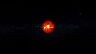 Derin uzayda kırmızı gezegen