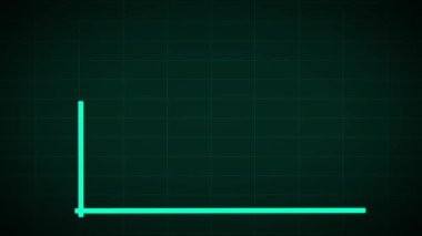 Kağıt kesiği finansal büyüme tablosu simgesi yeşil arka planda izole edildi. Gelir artışı. Kağıt sanatı. vektör illüstrasyonu