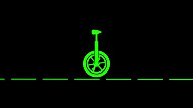Yeşil arkaplanda bisiklet simgesi, vektör illüstrasyonu
